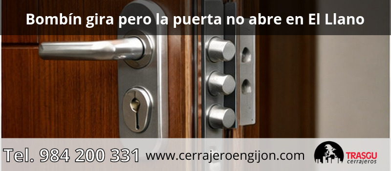 Bombín gira pero la puerta no abre en El Llano