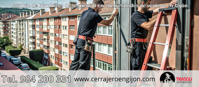 Cambio de bombillos de seguridad en comunidades de vecinos en Gijón Cambio de bombillos de seguridad en comunidades de vecinos en Gijón