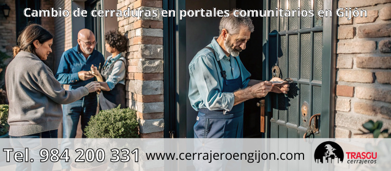 Cambio de cerraduras en portales comunitarios en Gijón Cambio de cerraduras en portales comunitarios en Gijón