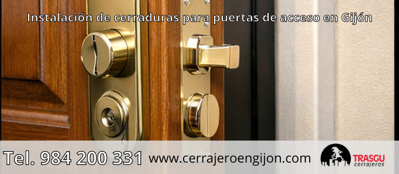 Instalación de cerraduras para puertas de acceso en Gijón