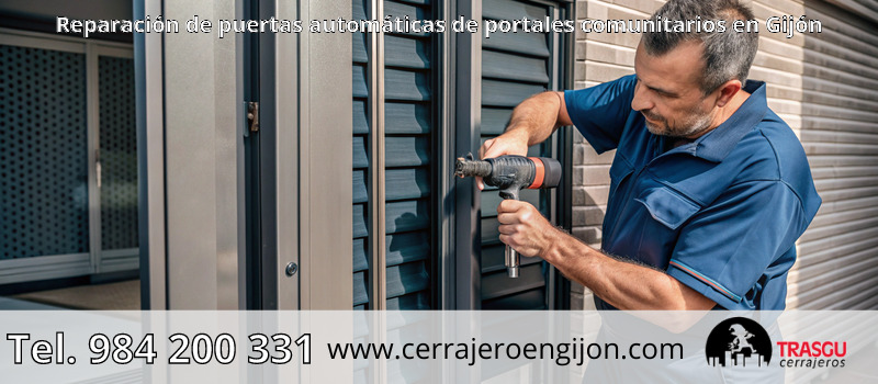 Reparación de puertas automáticas de portales comunitarios en Gijón Reparación de puertas automáticas de portales comunitarios en Gijón