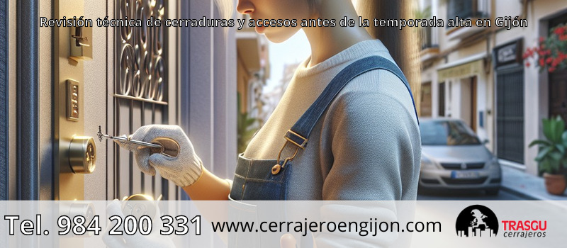 Revisión técnica de cerraduras y accesos antes de la temporada alta en Gijón Revisión técnica de cerraduras y accesos antes de la temporada alta en Gijón